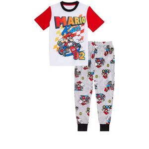 New Mario Bro Little Boys Short Sleeve Pajamas Set, 2-Piece, Size Small 6-7
